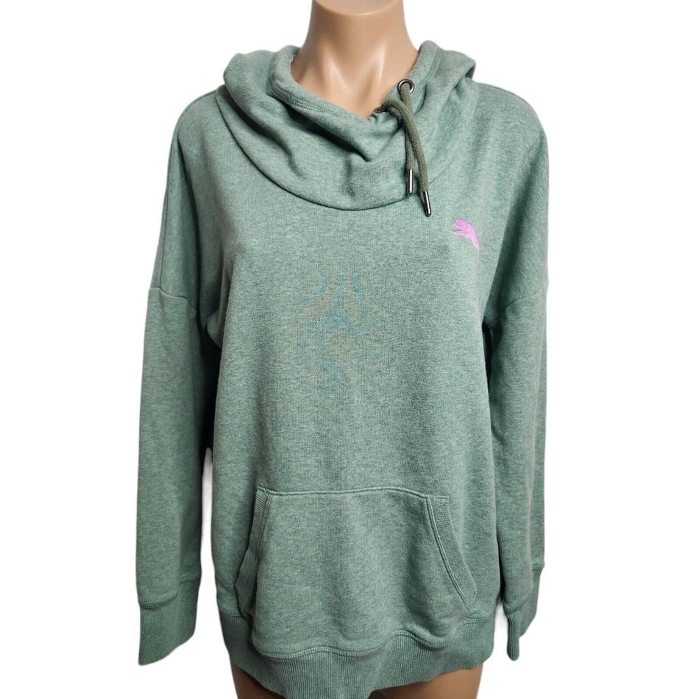 PUMA Women's Refresh Long Sleeve Pullover Hoodie Laurel Wreath Size Large